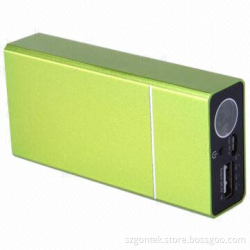 Power Bank with Powerful Flashing Light, Customized for iPhone, iPad, Cellphone and Tablet PC